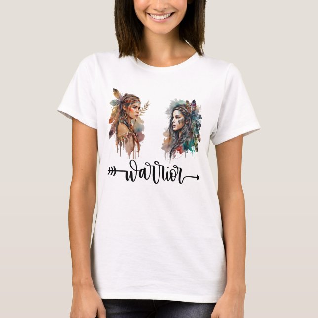 T-Shirts guerriers, d'inspiration amérindienne (Devant)
