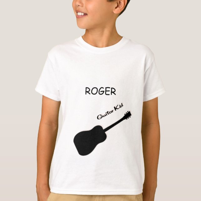 T-shirts Guitar Kid Custom Name (Devant)