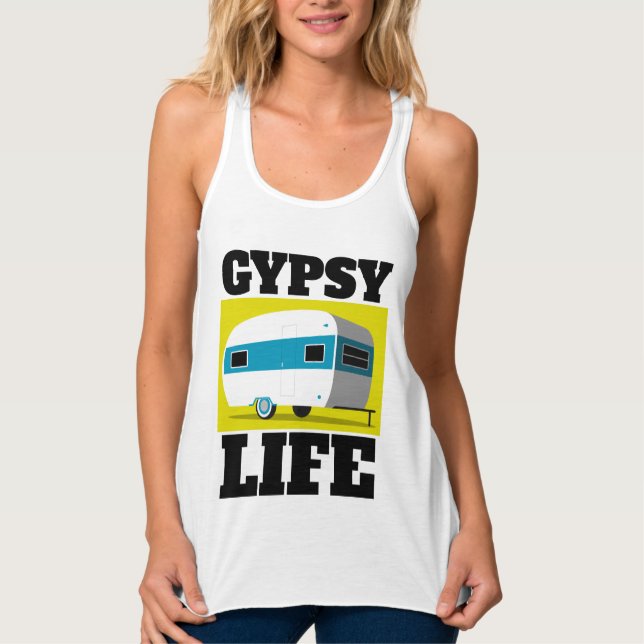 T-SHIRTS GYPSY LIFE CAMPER TRAILER (Devant)