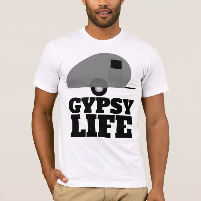 T-SHIRTS GYPSY LIFE CAMPER TRAILER (Devant)