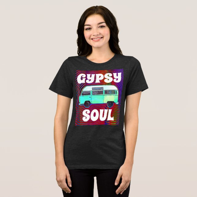 T-SHIRTS GYPSY SOUL HIPPIE VAN (Recto plein)