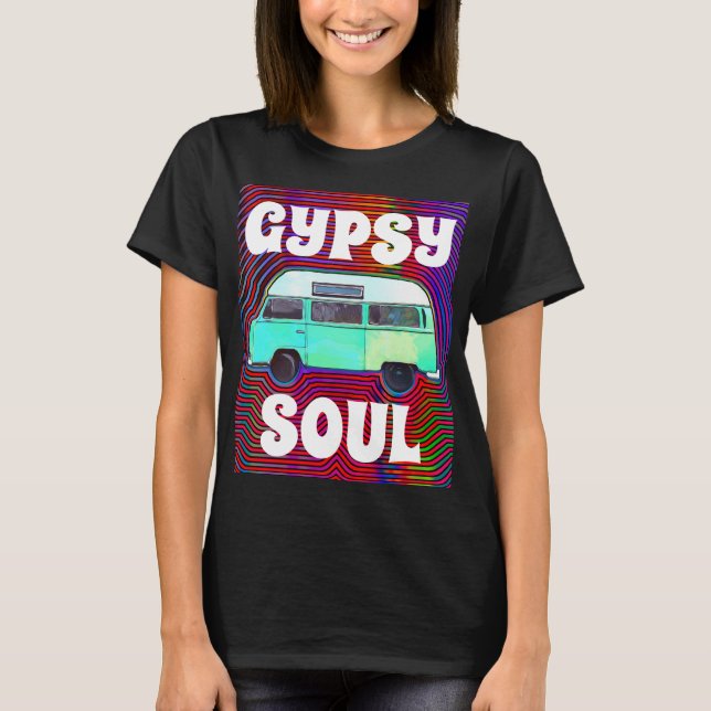 T-SHIRTS GYPSY SOUL HIPPIE VAN (Devant)