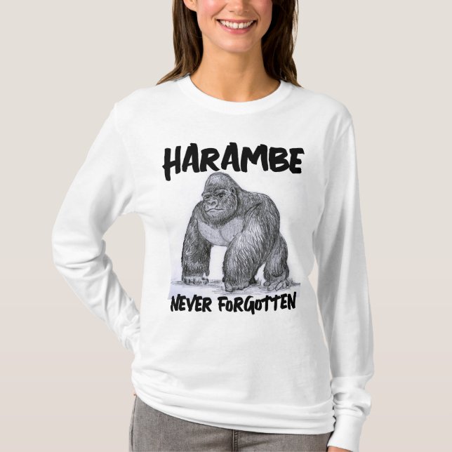T-shirts HARAMBE zoo GORILLA (Devant)