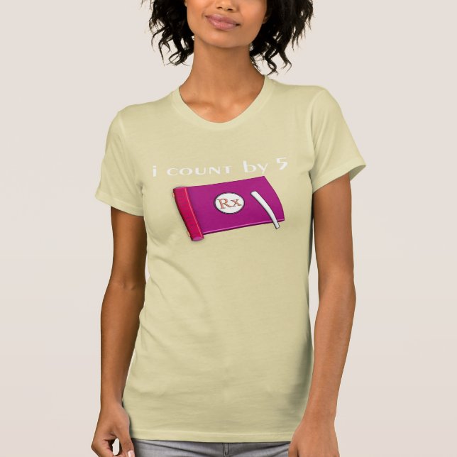 T-shirts hilare de pharmacien que je compte par 5 (Devant)