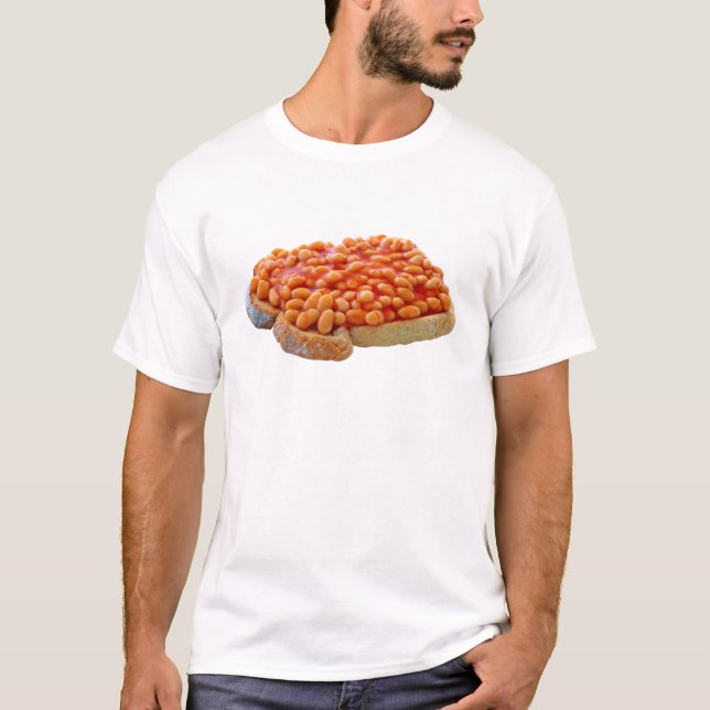 T-shirts hommes aux haricots sur les toasts (Devant)