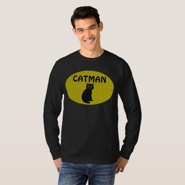 T-shirts hommes CAT MAN (Cat Dad) (Devant entier)