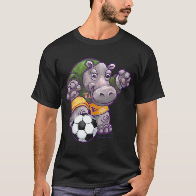 T-Shirts hommes de football hippo (Devant)