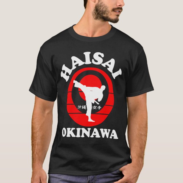 T-shirts hommes de Karate Haisai d'Okinawa (Devant)