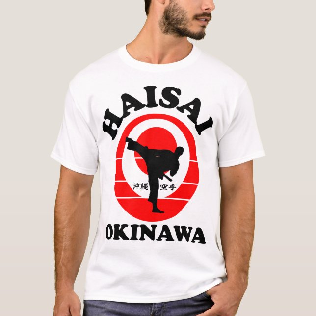 T-shirts hommes de Karate Haisai d'Okinawa (Devant)
