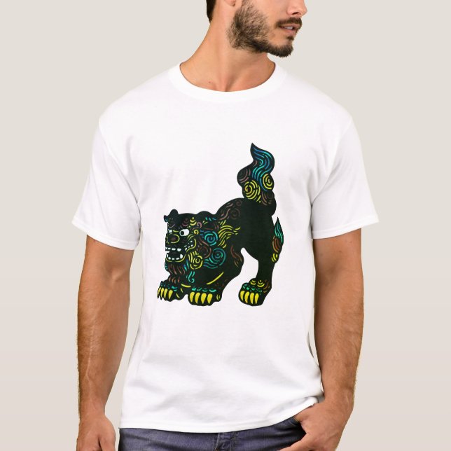 T-shirts hommes de Okinawa Shisa (Devant)