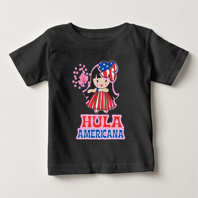 T-shirts Hula Americana pour nourrissons et jeunes (Devant)