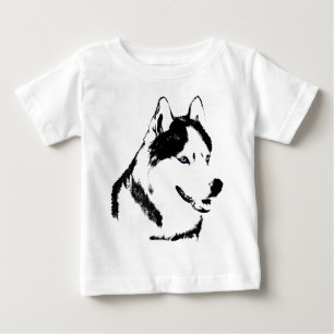 T-shirts Husky Shirt Sled Dog Toddler Husky Baby H