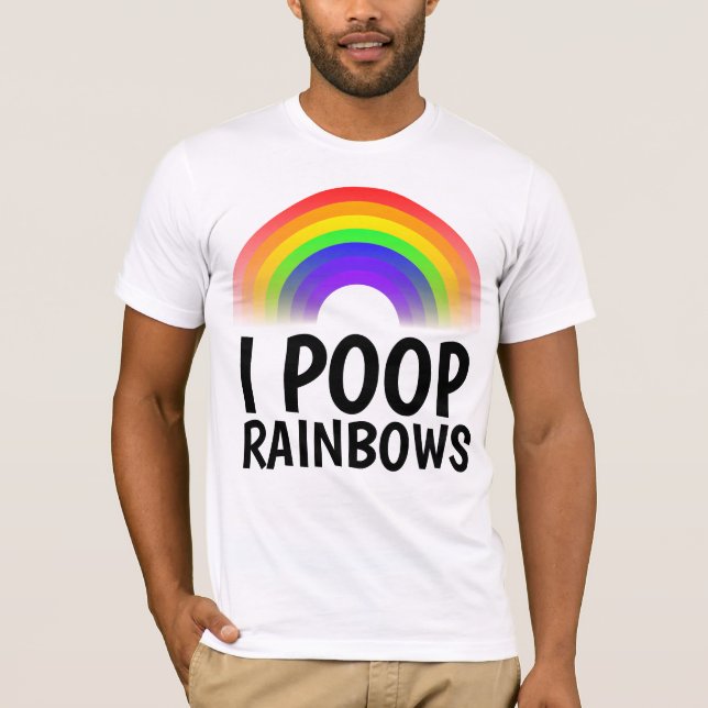 T-shirts I POOP RAINBOWS (Devant)