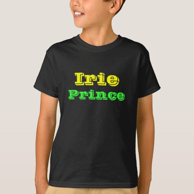 T-shirts Irie prince jamaïque (Devant)