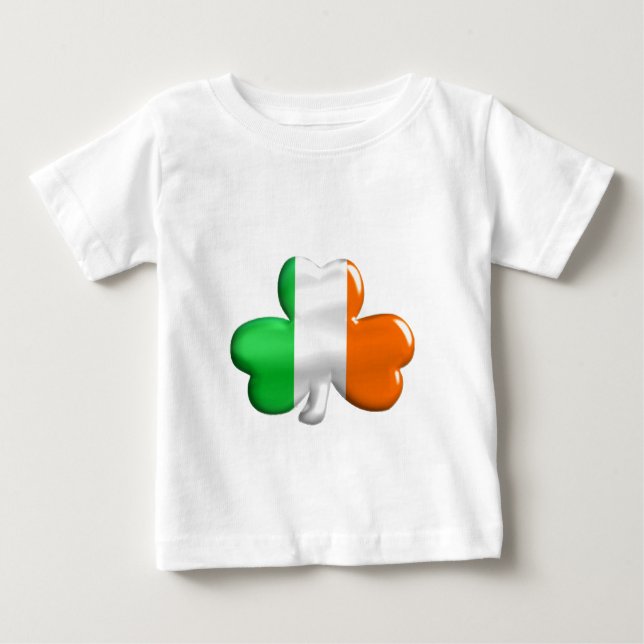 T-shirts irlandais de trèfle de drapeau (Devant)