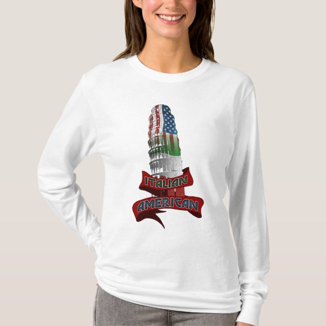 T-shirts italien américain d'ascendance (Devant)