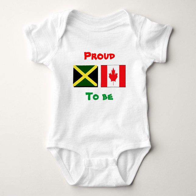 T-shirts jamaïcains/canadiens pour bébés (Devant)