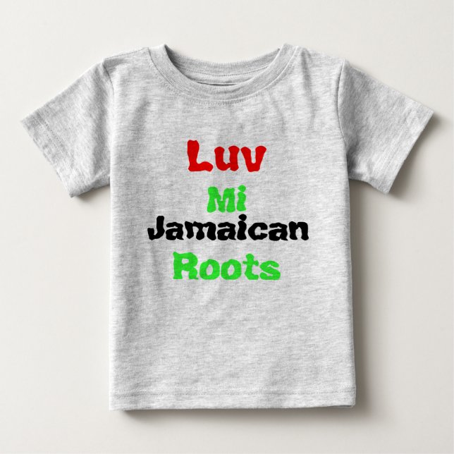 T-shirts jamaïcains pour bébés (Devant)
