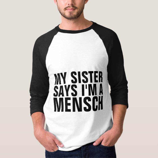 T-shirts juifs pour Brother, MENSCH (Devant)