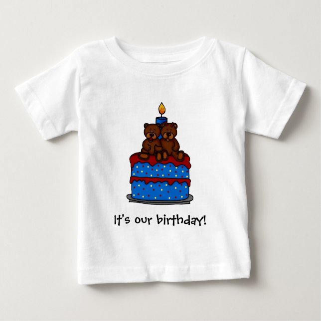 T-shirts jumeaux pour filles à l'anniversaire (Devant)
