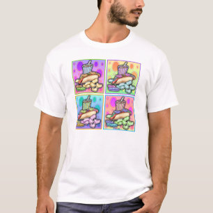 T-shirts légers - Hot Dog Pop Art avec des frites 