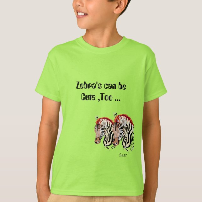 T-Shirts : Les zèbres peuvent être mignons aussi (Devant)