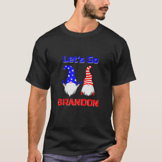 T-shirts Lets Go Brandon Drôles de Gnome de Noël A