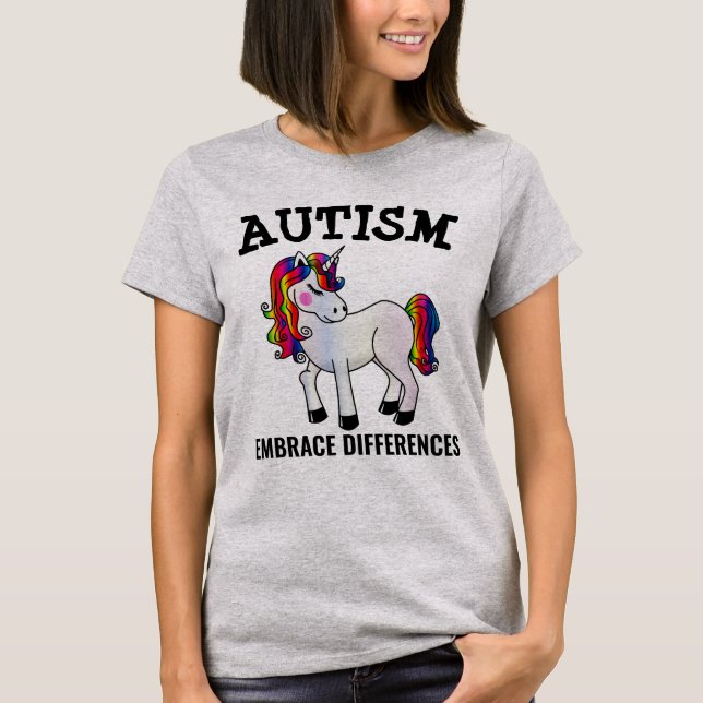 T-SHIRTS LICORNE AUTISME (Devant)