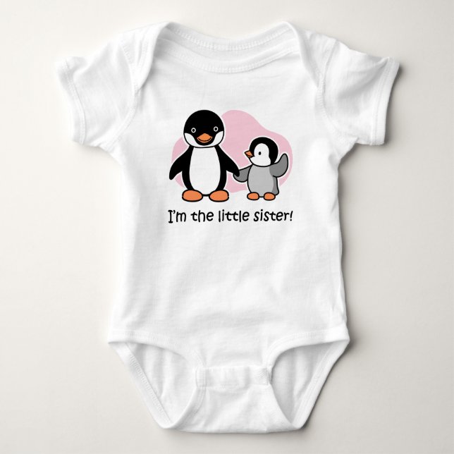 T-shirts Little Sister Penguin (Devant)
