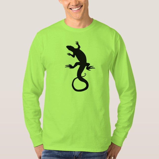 T-shirts Lizard Art Shirts Long Manches Reptile (Devant)