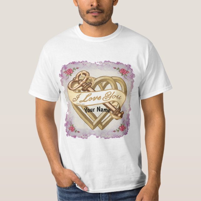 T-shirts Love Banner Heart Heart (Devant)