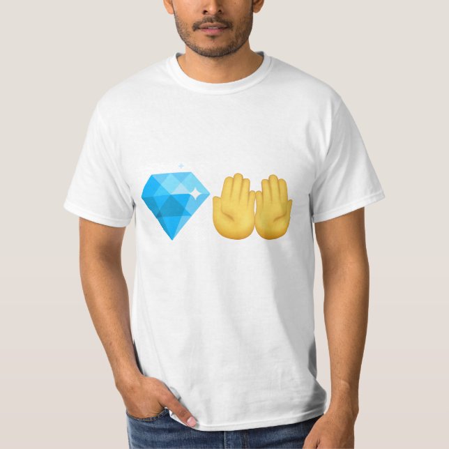 T-shirts mains en diamant (Devant)