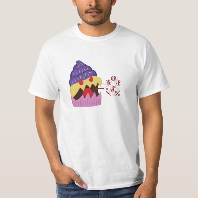 T-shirts masculins du Monstre de Cupcake (Devant)