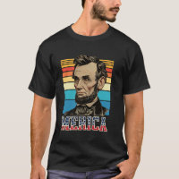 T-shirts Merica Abe Abraham Lincoln - 4 juillet