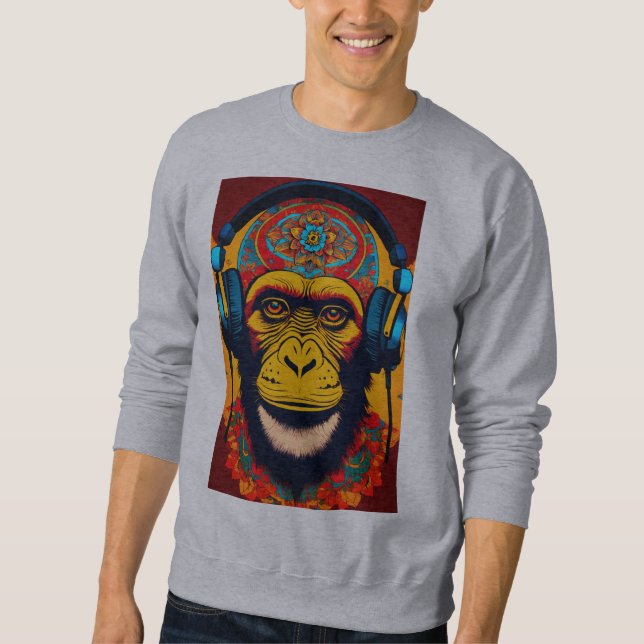 T-Shirts Monkey Jouer Amusant, Élégant, Confort (Devant)