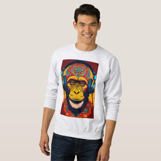 T-Shirts Monkey Jouer Amusant, Élégant, Confort (Devant entier)