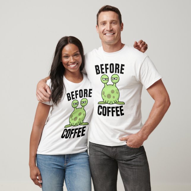 T-shirts MONSTER "AVANT LE CAFÉ" AMUSANTS (Unisexe)