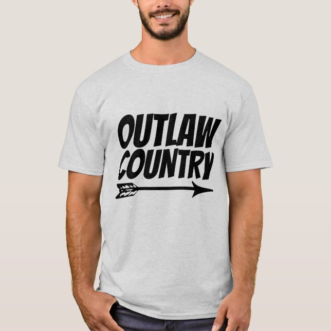T-Shirts MUSIQUE DE PAYS OUTLAW (Devant)