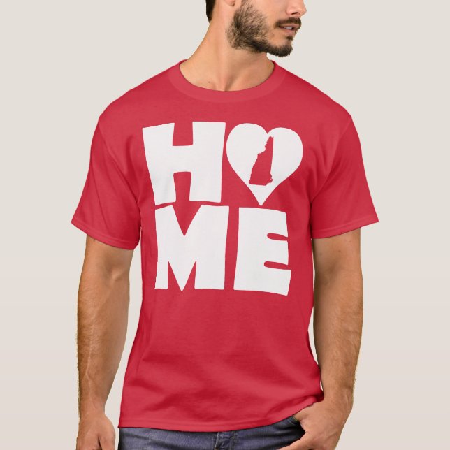 T-shirts New Hampshire Home Heart State Tees (Devant)