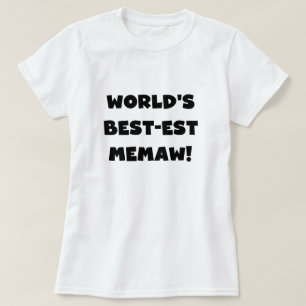 T-shirts noir et blanc du Meilleur-est Memaw du
