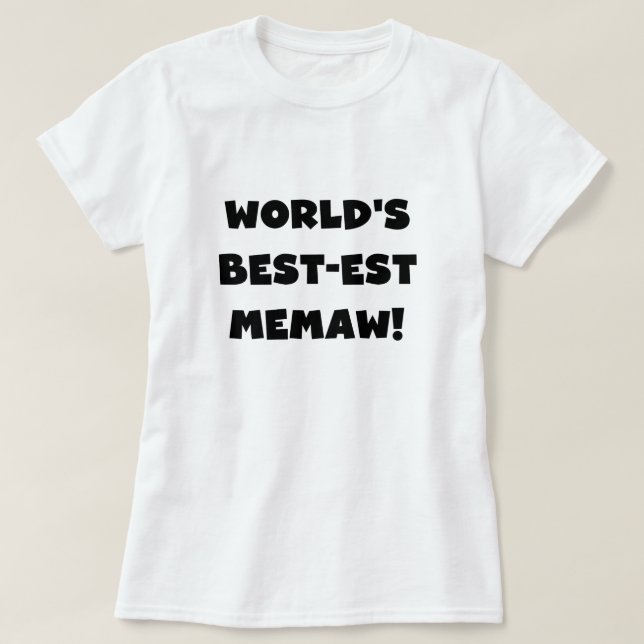 T-shirts noir et blanc du Meilleur-est Memaw du (Design devant)