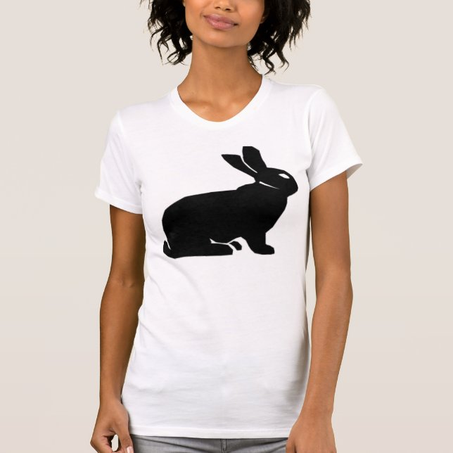 T-SHIRTS NOIRS DE LAPIN (Devant)