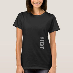 T-Shirts noirs noirs noirs de base pour femmes Ajo