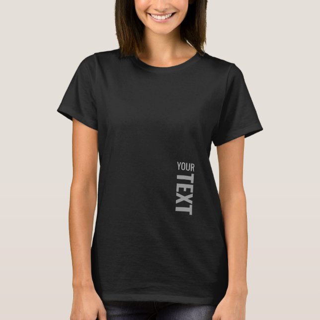 T-Shirts noirs noirs noirs de base pour femmes Ajo (Devant)