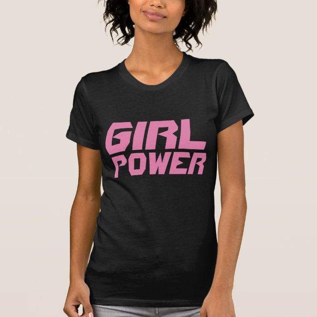 T-SHIRTS NOIRS POUVANT FILLE (Devant)