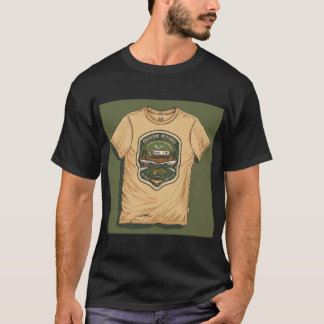 T-shirts noirs tendance avec illustration vectorie