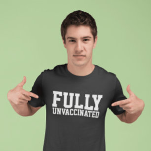 T-shirts noirs VACCINÉS ENTIÈREMENT UN