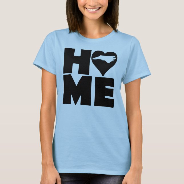 T-Shirts North Carolina Home Heart State Tees (Devant)