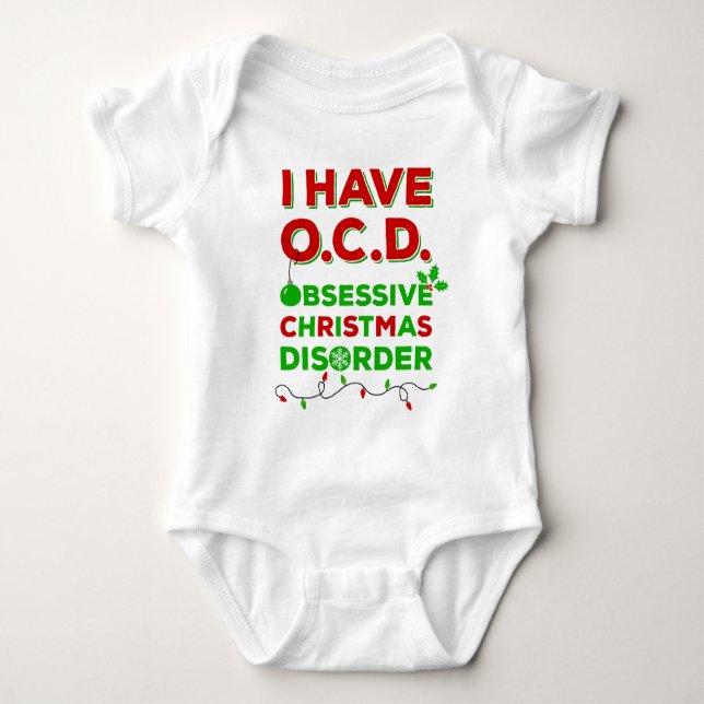 T-shirts obsédant de désordre de Noël d'OCD (Devant)