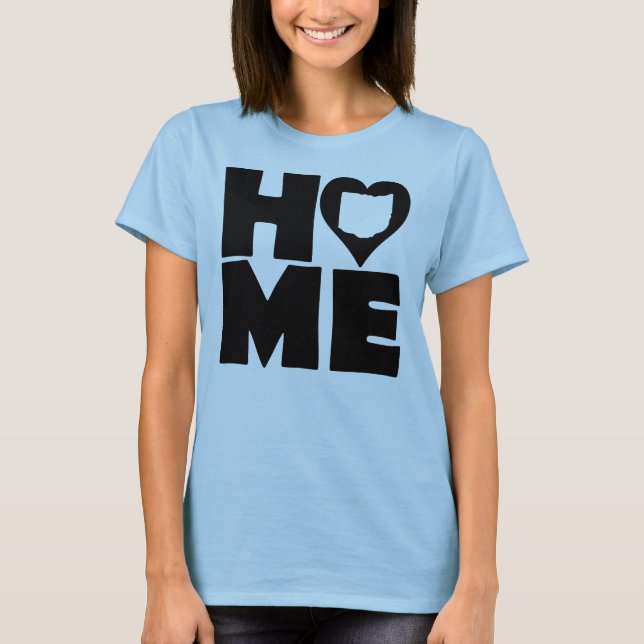 T-shirts Ohio Maison du cœur État Tees (Devant)